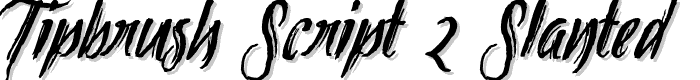 Tipbrush Script 2 Slanted font